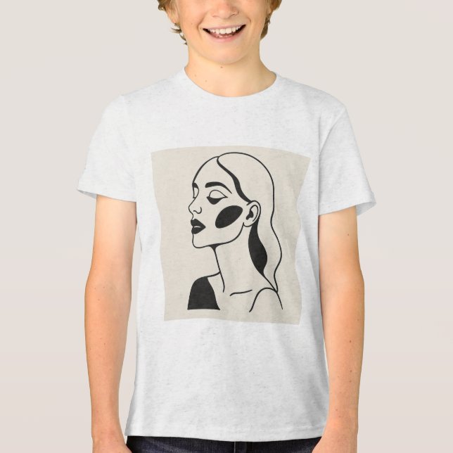 Camiseta Triblenda Gracia y elegancia del retrato de una noble mujer (Anverso)