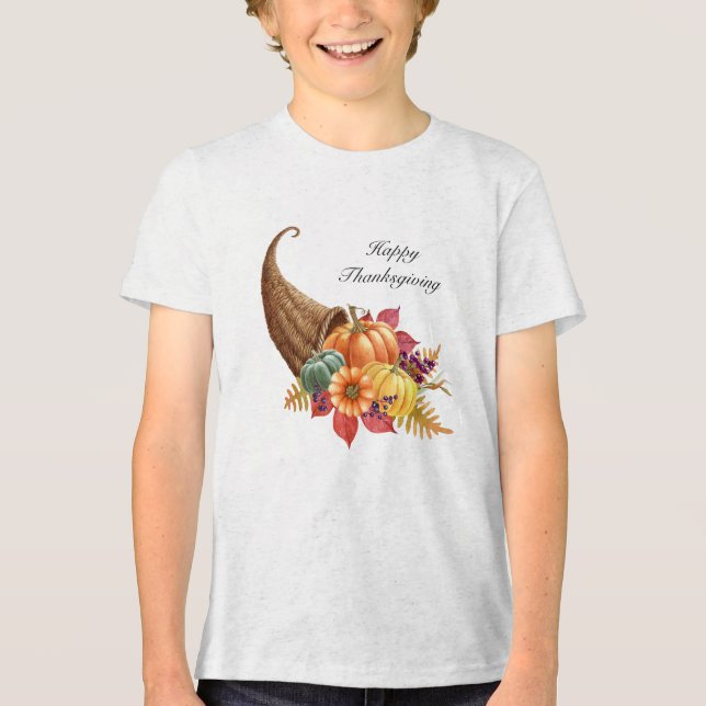 Camiseta Triblenda Gracias Cornucopia Boys T-Shirt (Anverso)