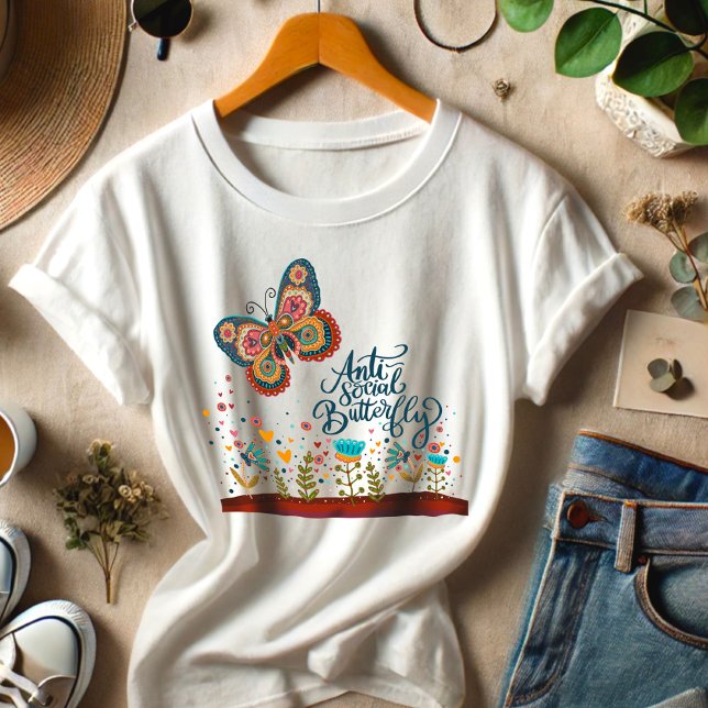 Camiseta Triblenda Graciosa inespiritualidad anti-mariposa social (Subido por el creador)
