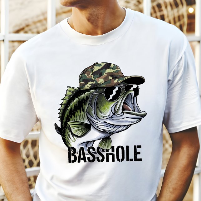 Camiseta Triblenda Graciosa Pesca de Bass en Camo Basshole (Subido por el creador)
