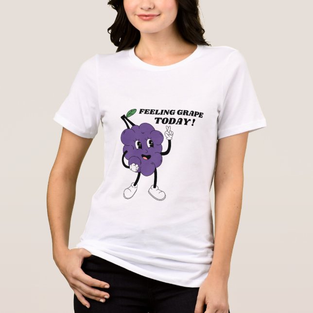 Camiseta Triblenda Gracioso bollo de uva de fruta (Anverso)