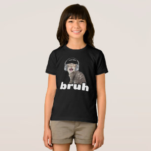 Camiseta Triblenda Gracioso Bruh Cat