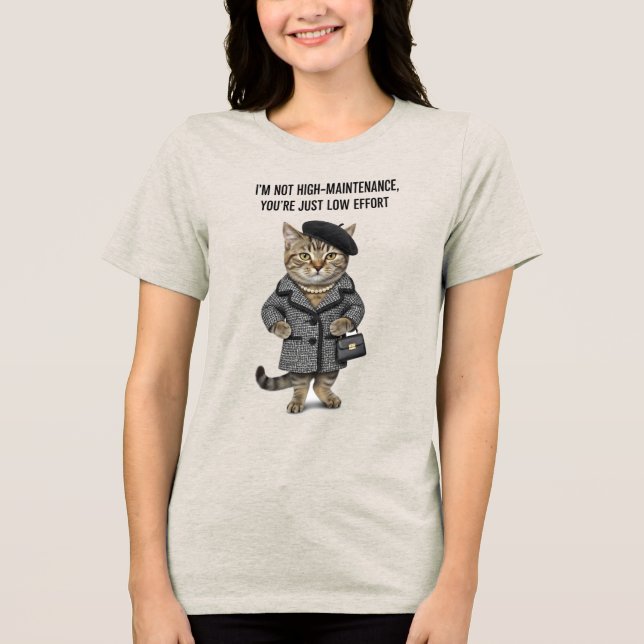 Camiseta Triblenda Gracioso Cat Mom T-Shirt (Anverso)