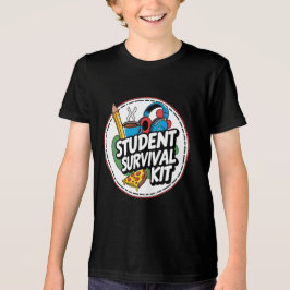 Camiseta Triblenda Gracioso kit de supervivencia estudiantil de vuelt