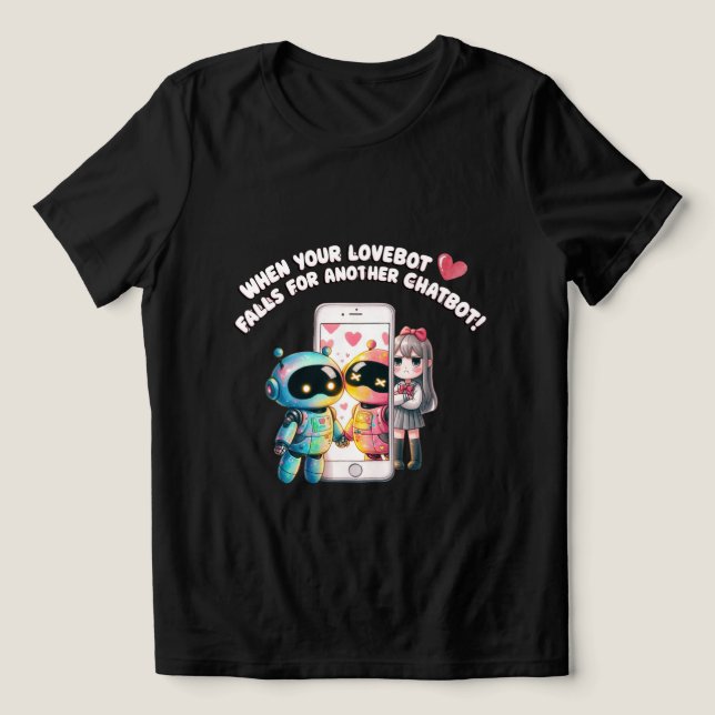 Camiseta Triblenda 🤖 gracioso meme de ruptura de compañera de Chatbo (Diseño delantero )