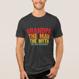 Camiseta Triblenda Gracioso mito del abuelo mito mala influencia