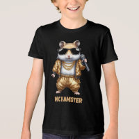 Gracioso rapero MC Hamster con pantalones holgados