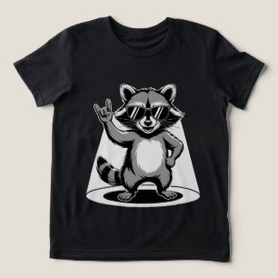 Camiseta Triblenda Gracioso regalo animal Estrella de rock raccoon