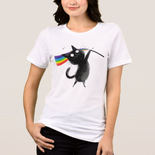 Camiseta Triblenda Gracioso regalo de la dama del gato