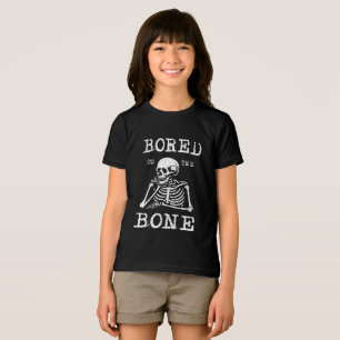 Camiseta Triblenda Gracioso Skeleton Bored Vintage Retro Style