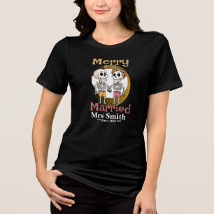 Camiseta Triblenda Gracioso Skeleton Pareja T-Shirt