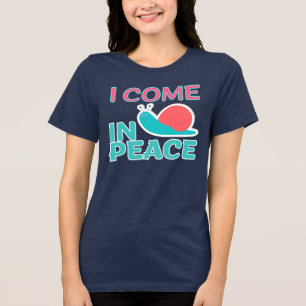 Camiseta Triblenda Gracioso "Yo vengo en paz" Cita divertida que coin