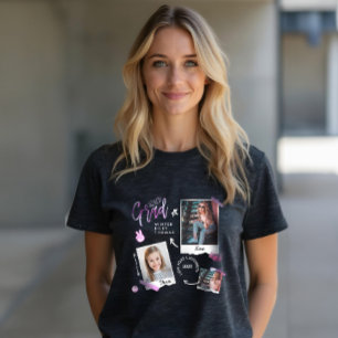 Camiseta Triblenda Grad de álbum de fotos de cuaderno antes y ahora