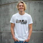 Camiseta Triblenda GRAD Negrita Tipo Graduado Cuatro Fotos Nombre Per<br><div class="desc">Un regalo perfecto para el pasto. Esta camiseta grad muestra "GRAD" en grandes letras en negrita con una foto mostrada en cada una de las letras. Cada carta tiene una divertida sombra de color y está personalizada con el nombre del graduado y el año de graduación. Diseño de Moodthology Papery....</div>