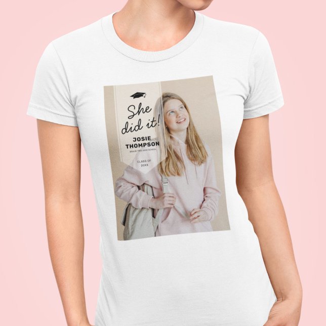 Camiseta Triblenda Graduación de fotos de graduados modernos (Subido por el creador)