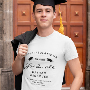 Camiseta Triblenda Graduación de las tapas de guiones negros de 2025