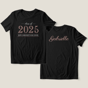Camiseta Triblenda Graduación de Personalizado negro Rosa 2022
