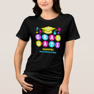 Camiseta Triblenda Graduación Personalizada Retro Neon