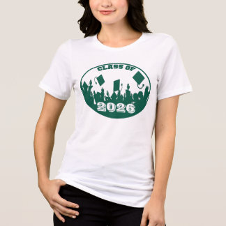 Camiseta Triblenda Graduación verde de la clase de cambio al año actu