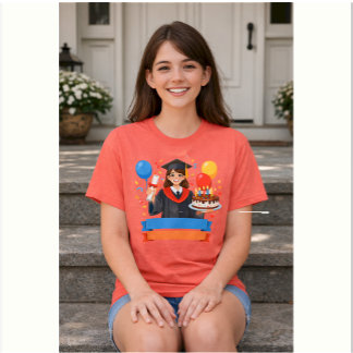 Camiseta Triblenda Graduación y Cumpleaños con Nombre Personalizado