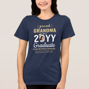 Camiseta Triblenda Graduado de clase de Graduación de Abuela Orgullos