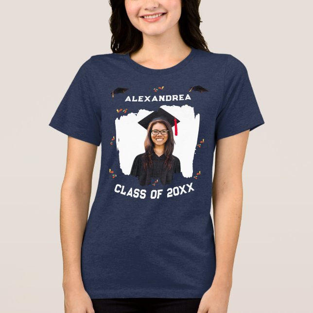 Camiseta Triblenda Graduado Graduado Clase de 2024 (Anverso)