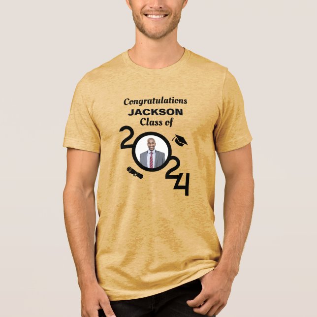 Camiseta Triblenda Graduado Graduado de Foto Graduado Personalizado d (Anverso)