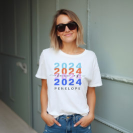 Camiseta Triblenda Graduado moderno de clase 2023 de estilo arco iris