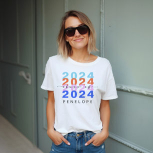 Camiseta Triblenda Graduado moderno de clase 2023 de estilo arco iris