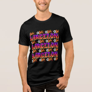 Camiseta Triblenda Graffiti de fútbol de Barcelona — Flamante Fútbol