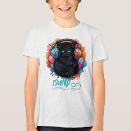 Camiseta Triblenda Graffiti Kitty Vibe Appartal - Negro