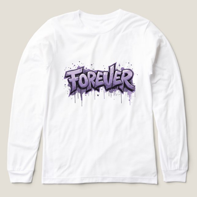 Camiseta Triblenda Graffiti Lavender Infinity "FOREVER" (Diseño frontal)