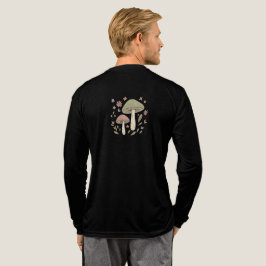 Camiseta Triblenda Gráfica Botánica de Hongos Cottagecore Terrosa