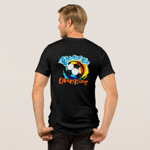 Camiseta Triblenda Gráfica de Balón de Fútbol 'Somos los Campeones'