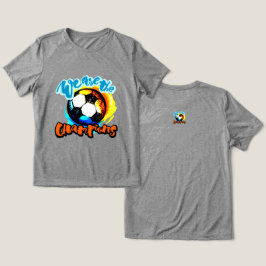 Camiseta Triblenda Gráfica de Balón de Fútbol 'Somos los Campeones'