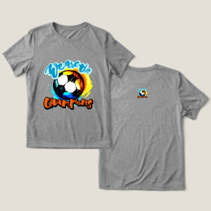 Camiseta Triblenda Gráfica de Balón de Fútbol 'Somos los Campeones'