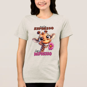 Camiseta Triblenda Gráfica de café divertida palabra espresso de arte