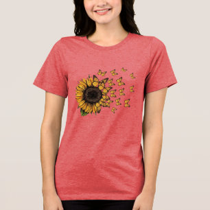 Camiseta Triblenda Gráfica de la naturaleza de la mariposa del giraso