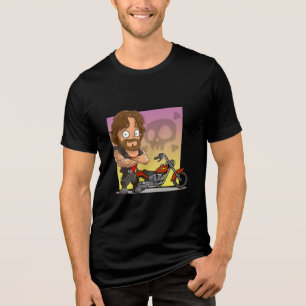 Camiseta Triblenda Gráfica de motociclista rebelde