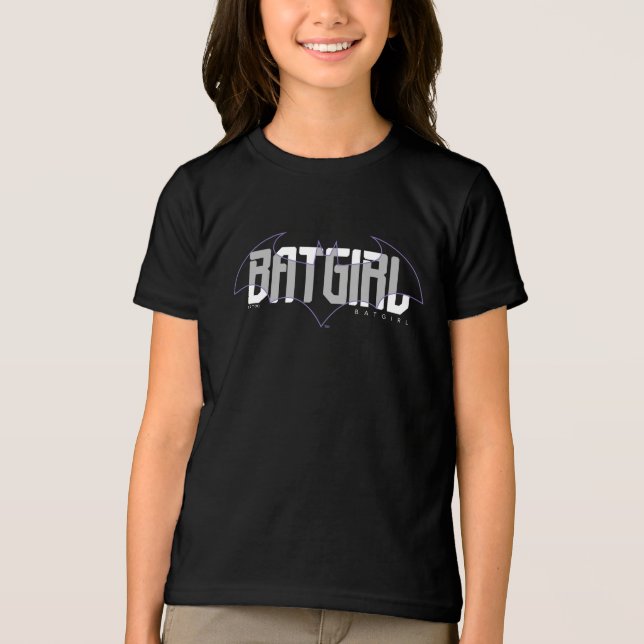 Camiseta Triblenda Gráfica de nombre de alta tecnología de Batgirl (Anverso)
