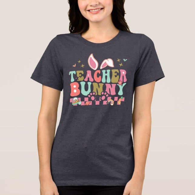 Camiseta Triblenda Gráfica del profesor Bunny (Anverso)