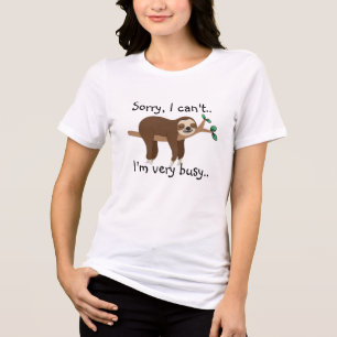 Camiseta Triblenda Gráfica divertida de Puns Sloth Tee, Punny Cute An