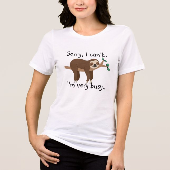 Camiseta Triblenda Gráfica divertida de Puns Sloth Tee, Punny Cute An (Anverso)