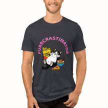 Gráfica divertida de "Purrcrastinator" a los amant