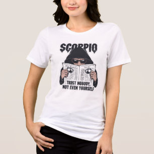 Camiseta Triblenda Gráfica divertida del zodiaco de Escorpio, no conf