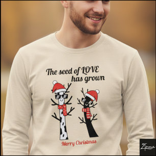 Camiseta Triblenda Gráfica minimalista de renos de Navidad frescos en
