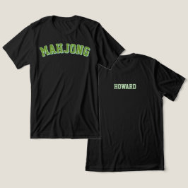 Camiseta Triblenda Gràfica personalizada de Mahjong universitario ros
