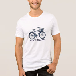 Camiseta Triblenda Gráfico de bicicleta antigua de la isla Block Rhod