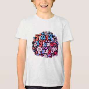 Camiseta Triblenda Gráfico de Boho Flower Power