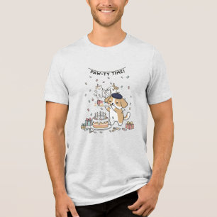 Camiseta Triblenda Gráfico de Celebración de Cumpleaños 'Hora de Fies